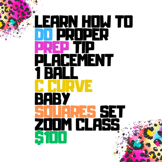 Learn How To Do Proper Prep Tip Placement 1 Ball  C-curve  BABY SQUARES SET